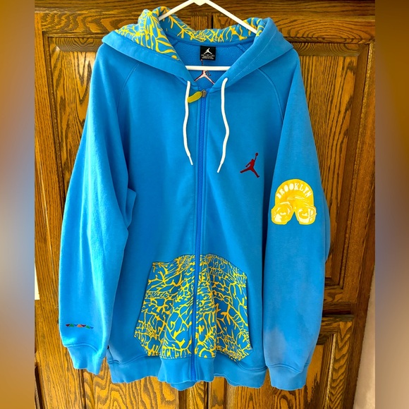 Jordan Other - Jordan Jump Man Full Zip Fleece 
Hoodie Spike Lee Brooklyn Blue Size XL